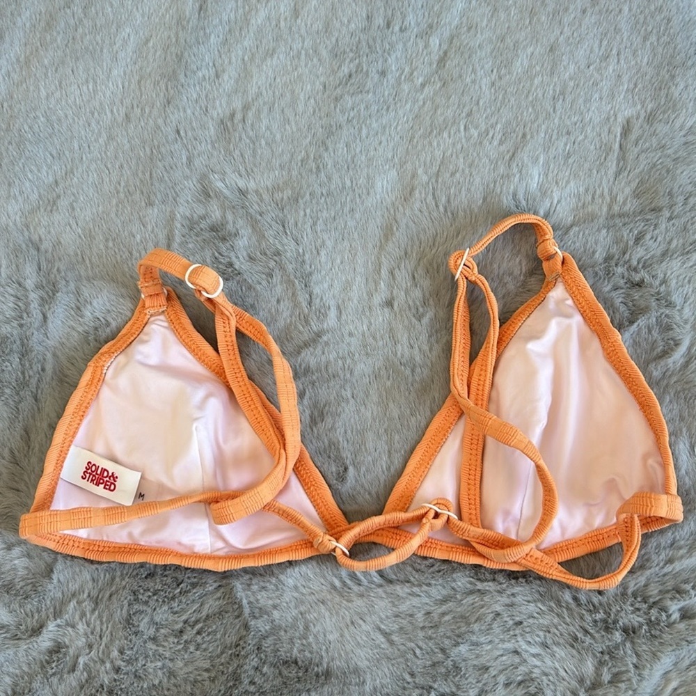 Solid & Striped Orange Bikini Top - image 5